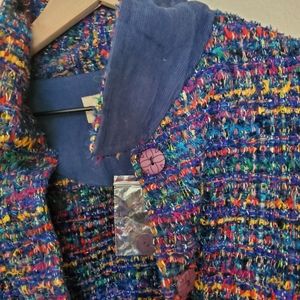 Vintage colorful button front